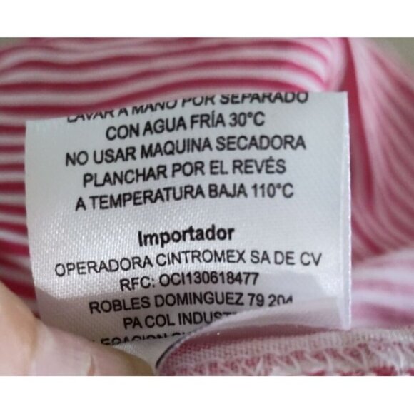 SAHIBA Stripe Flower Pot Patio House Dress TASSELS Red White L/XL - Picture 7 of 16